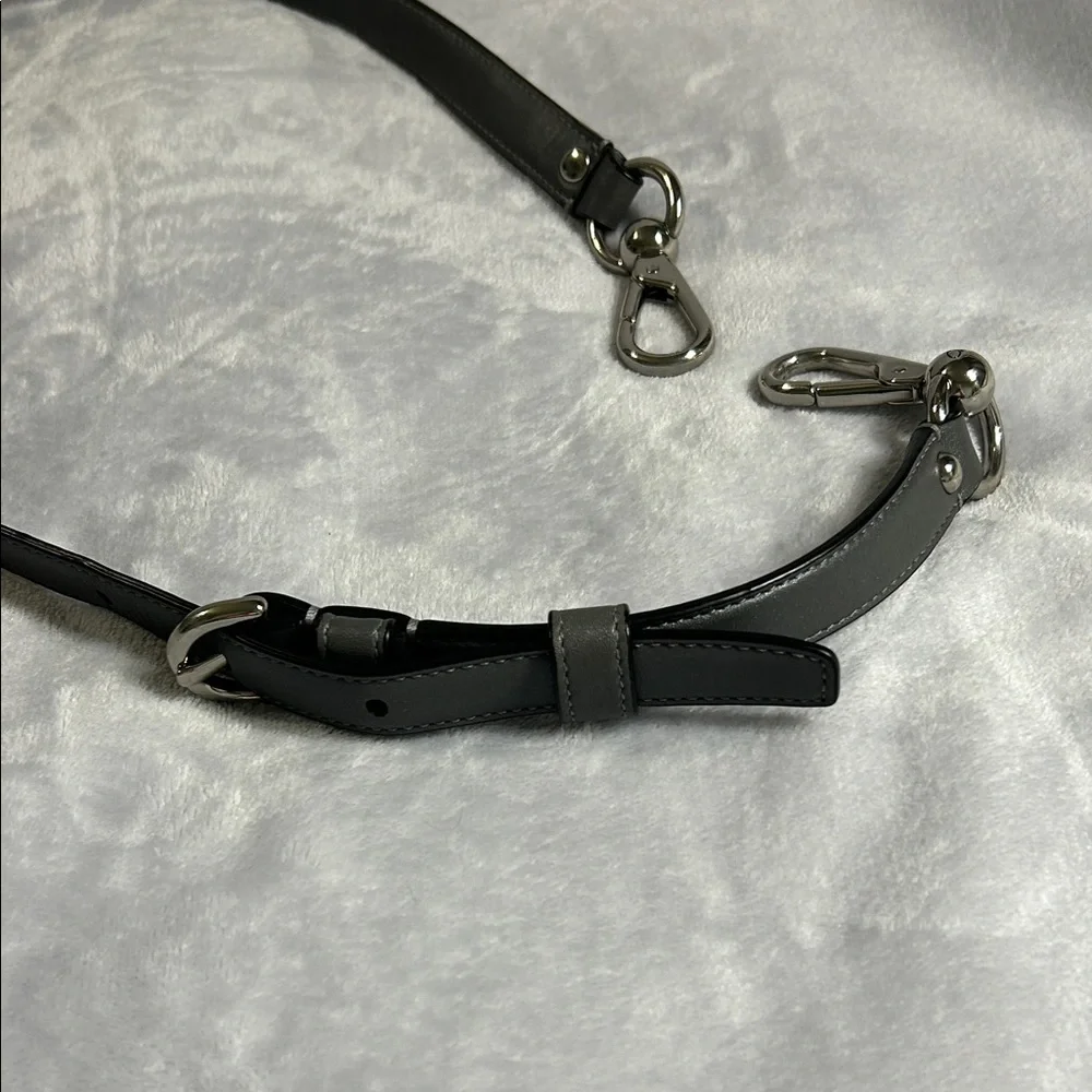 Coach Gray Leather Purse Strap - Picture 2 of 5